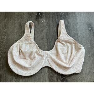 Bali Passion for Comfort Underwire 36DDD Beige Floral Lace Minimizer Bra